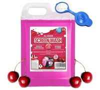 Pluto Packaging 1 X 2.5L Scented Cherry Screenwash All Season Ready To Use Formula Protects From Freezing