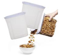 Pluto Packaging 1 X 5L Plastic Cereal Kitchen Storage Box Dry Food Clear Container With Lid For Pasta & Rice