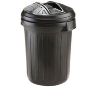 Pluto Packaging 1 X 80 Litre Large Heavy Duty Shatterproof Outdoor Rubbish Waste Storage Bin With Lid