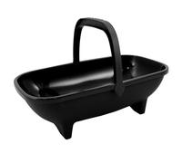 Pluto Packaging 1 X Black Plastic 53cm Garden Trug Garden Equipment Tools Transporting Basket With Handles