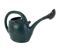 Pluto Packaging 1 X Green 10L Watering Can With Sprinkler Rose Head For Outdoor Indoor & Garden Use