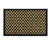 Pluto Packaging 1 X Long Lasting Zig Zag Non-Slip Super Absorbent Grass, Mud, Dirt Large 40X60Cm Scraper Doormat With Rubber Backing