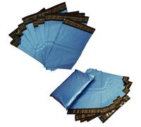 Pluto Packaging 100 X 6X9" (210X165mm) Metallic Blue Polythene Waterproof Self Sealing Postal Mailing Bags