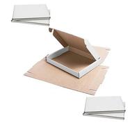 Pluto Packaging 100 X C6 (160X110X20mm) White Single Wall Postal Mailing Die Cut Boxes