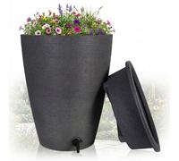 Pluto Packaging 120L Ash Amesbury Stone Water Butt Stylish Outdoor Rain Water Collector Storage Tank