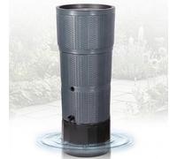 Pluto Packaging 150L Xl Graphite Premium Rattan Wicker Effect Water Butt Complete With Stand, Tap, Rain Diverter & Lid