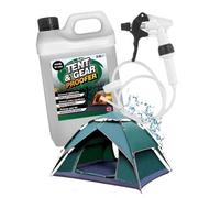 Pluto Packaging 2 X 2.5L Tent & Gear Proofer Spray Set Ideal For Protecting Tents Complete With Long Hose Trigger