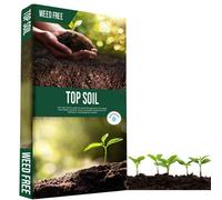 Pluto Packaging 2 X 25L Garden Top Soil Bag Ideal For General Planting, Lawn Dressing & Pots With Essential Rich Nutrients