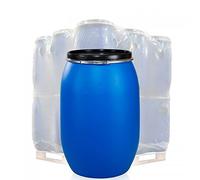Pluto Packaging 2 x EXTRA LARGE 220L Litre Blue Open Top Keg Drum Barrel