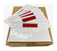 Pluto Packaging 200 X A7 Printed (100 X 112mm) Home Office Document Enclosed Wallets With Peal & Seal Backing