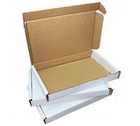 Pluto Packaging 25 X C4 (332X245X22mm) White Single Wall Postal Mailing Die Cut Boxes