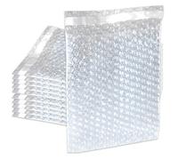 Pluto Packaging 300 X Clear Bp4 (230mm X 285mm) Lightweight Secure Peel & Seal Bubble Pouches For Shipping Fragile Items