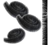 Pluto Packaging 4 X Strong Black Moss Leaf Drain Down Pipe 4M X 100mm Gutter Cleaning Unblocking Brush Tool