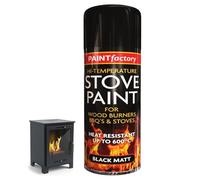 Pluto Packaging 400ml Matt Black Hi Temperature Stove Paint For Wood Burners & Stoves Heat Resistant (3)