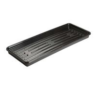 Pluto Packaging 5 X Large Black Multi Use Black Grow Bag Trays For Gardening, Growing & Transporting Pots