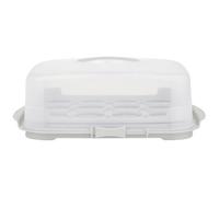 Pluto Packaging Clear Durable Plastic Cupcake Caddy Storage Container With Airtight Lids & Carry Handles