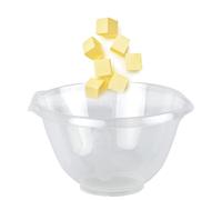 Pluto Packaging Clear Plastic 2L Freezer & Microwave Safe Mixing Bowl