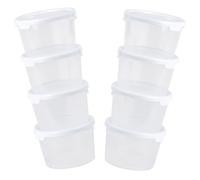 Pluto Packaging Clear Plastic 300ml Meal Prep Stackable Plastic Food Tubs