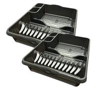 Pluto Packaging Large Plastic Kitchen Dish & Cutlery Drainer Rack With Integral Handles (1)