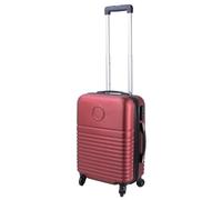 Pluto Packaging Lightweight Abs Hard Shell Burgundy Luggage Suitcase Travelling Cabin Carry On Bag With Handle & Combination Lock