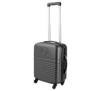 Pluto Packaging Lightweight Abs Hard Shell Dark Grey Luggage Suitcase Travelling Cabin Carry On Bag With Handle & Combination Lock