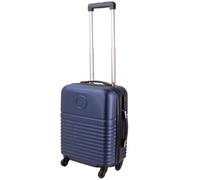 Pluto Packaging Lightweight Abs Hard Shell Navy Luggage Suitcase Travelling Cabin Carry On Bag With Handle & Combination Lock