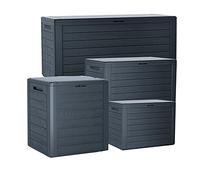 Pluto Packaging Outdoor Garden Furniture Multipurpose Storage Box Medium 140L Large 190L Extra Large 280L (190 Litre, 1 Garden Storage Box)