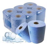 Pluto Packaging Pack Of 6 Multipurpose 2 Ply Blue Embossed Home Kitchen Paper Towels Highly Absorbent Tissue
