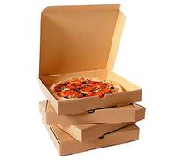 Pluto Packaging Strong 12" Plain BROWN Postal Cardboard Takeaway Pizza Boxes (10 Boxes)