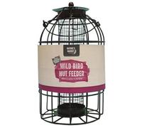 Pluto Packaging Wild Bird Nut Feeder Outdoor Metal Hanging Cage Complete With Squirrel Guard