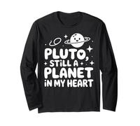 Pluto Planet Funny Astronomer Telescope Astronomy Long Sleeve T-Shirt