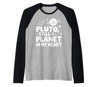Pluto Planet Funny Astronomer Telescope Astronomy Raglan Baseball Tee