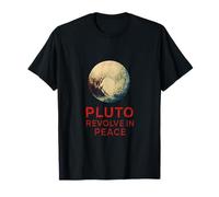 Pluto Revolve in Peace Cute Retro Astronomy Solar System T-Shirt
