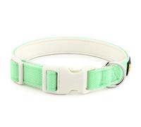 Plutus Pet Cotton Dog Collar, Heavy Duty Collar with Soft Padding, Adjustable and Comfortable for Small Medium and Large Dogs, Light Green, M