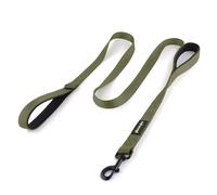 Plutus Pet Double Handle Dog Lead 1.8m, Heavy Duty, Reflective Dual Handle Dog Lead for Safety Training, for Medium Large Dogs,2 Handle Leads(Ranger Green)