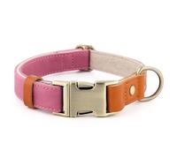 Plutus Pet Genuine Leather & Hemp Dog Collar, Adjustable, Gentle & Stylish