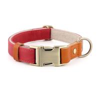 Plutus Pet Genuine Leather & Hemp Dog Collar, Adjustable, Gentle & Stylish