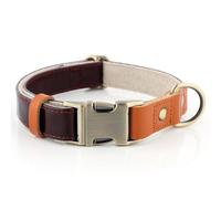 Plutus Pet Genuine Leather & Hemp Dog Collar, Adjustable, Gentle & Stylish