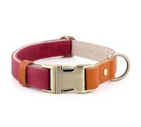 Plutus Pet Genuine Leather & Hemp Dog Collar, Adjustable, Gentle & Stylish