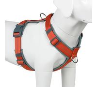 Plutus Pet No Pull Dog Harness, Adjustable Nylon Harness with Soft Padding, Reflective and Heavy Duty Dog Harness for Small, Medium, Large Dogs(Orange, XS)