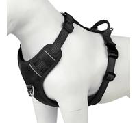 Plutus Pet No Pull Dog Harness, Reflective Adjustable Dog Vest Harness with Handle, Escape Proof, Soft Padded for Small Medium Large Dogs (Black, XS)