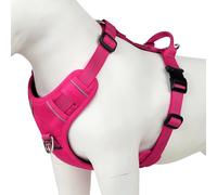 Plutus Pet No Pull Dog Harness, Reflective Adjustable Dog Vest Harness with Handle, Escape Proof, Soft Padded for Small Medium Large Dogs (Hot Pink, XL)