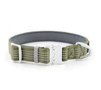 Plutus Pet Reflective Dog Collar with Aviation Aluminum Buckle, Neoprene Padded for comfort, Lightweight, Heavy Duty Nylon Collar for Puppy Small Medium Large Dogs (Ranger Green, M)