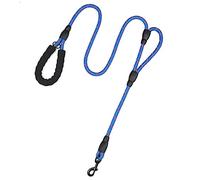 PLUTUS PET Strong Rope Dog lead 6ft Long with Two Padded Handles,Heavy Duty,Reflective Double Handle Training Dog Lead for Large Dogs or Medium Dogs,Dual Handles Leash(Navy Blue)