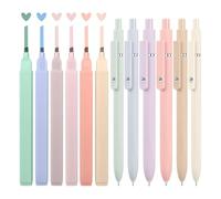Pluuttiem 12 PCS Aesthetic Highlighters and Gel Pens, Supplies for College Study, Preppy Stuff,for Journaling Planner Note Taking