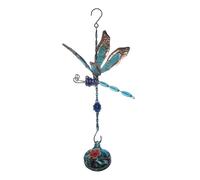 Pluuttiem 1PCS Charming Wind Chimes Hanging Bird Feeder with Flower Shape Feeding Ports