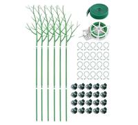 Pluuttiem 6Pack 39.37InchPlant Support Stakes with Clips,Twist Ties,Strap,Twist Clips, Climbing Plant Stakes for Outdoor & Indoor, Fine Workmanship