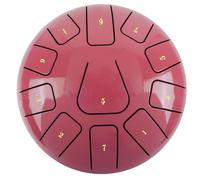 Pluuttiem 8 Inch Steel Tongue Drum, 11 Note Tambourine with Drumsticks and Finger Picks for Meditations Tambourine Instrument B