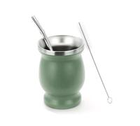 Pluuttiem Stainless Steel Tea Cup Tea Cup Set for Insulated Straw Cup Insulated Simple Cup High Guality Easy to Use Green