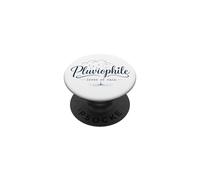 Pluviophile - Lover of Rain Typography Design PopSockets Adhesive PopGrip
